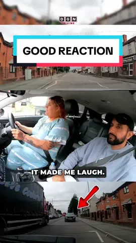 GOOD REACTION 😂 #drivinglessons #learnerdriver 