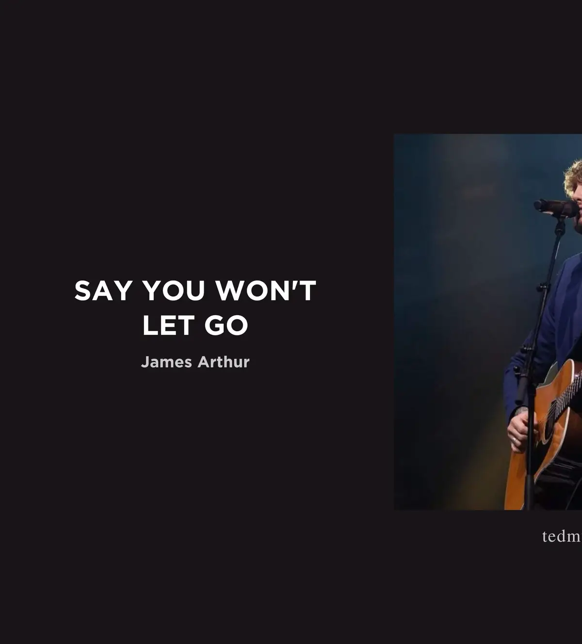 Darling, your love is more than worth its weight in gold #sayyouwontletgo #jamesarthur #lyrics #music #tedmusicc 