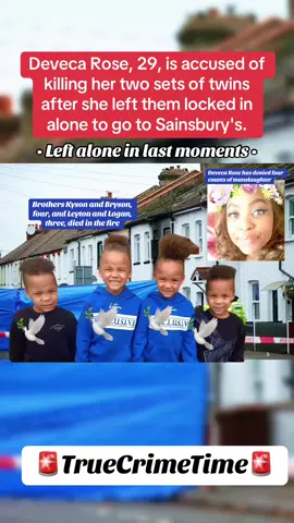 Four boys ‘died in house fire surrounded by rubbish & faeces after mum left them alone to go shopping at Sainsbury’s’ #CapCut #breakingnews #crime #crimetoks #uknews #fire #rip #manslaughter😡 