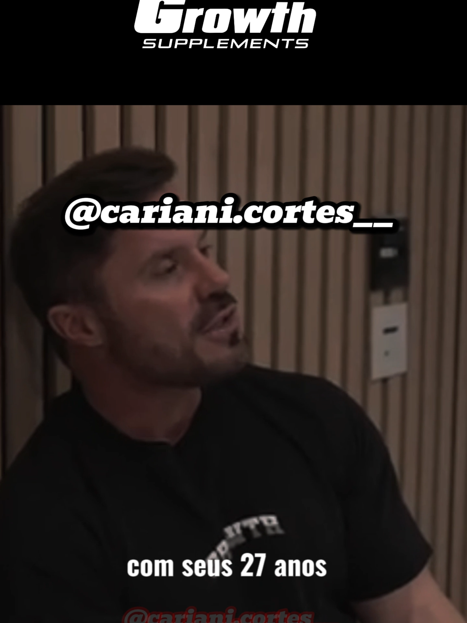 cariani não poupou palavras . . . . . . . @renato_cariani @growth.supplements #renatocariani #cortesgrowth #real