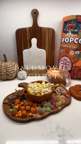 The perfect snack board for cozy fall movie nights 🍂🍿 started watching Gilmore Girls for the first time ever and I get the hype 🤭 @LesserEvil Snacks pumpkin spice popcorn has been my go-to snack lately - it’s SO good 🤎 #lesserevilpartner #lesserevilpopcorn #movienight #fall #cozyathome #pumpkinseason #gilmoregirls #snacks #gilmoregirlstiktok #cozyvibes 