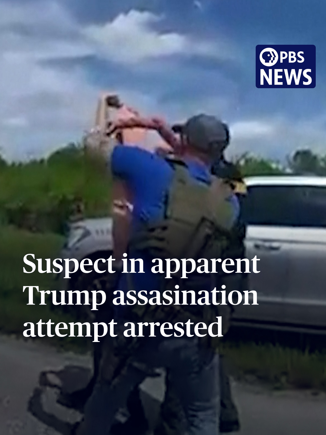 Bodycam footage released Monday shows law enforcement officers arresting the man suspected in Sunday's apparent assassination attempt of former President Donald Trump in Florida. The footage, released by the Martin County Sheriff's Office, shows Ryan Wesley Routh following police instructions, walking backward with his hands behind his head before being handcuffed. He has been charged with federal gun crimes. According to court documents, Routh camped outside the golf courses in West Palm Beach for nearly 12 hours. The Secret Service said Monday that the suspect did not have a line of sight on the former president and never fired his weapon. The FBI on Monday afternoon said Routh was the subject of closed 2019 investigation following a tip that he illegally possessed a gun. The incident comes just over two months after a gunman fired on Trump during a Pennsylvania campaign rally. #trumpassassinationattempt #trump #trumprallyshooting #trumprally #trumpshootingsuspect #RyanWesleyRouth #RyanRouth #pbsnews #newshour #pbsnewshour