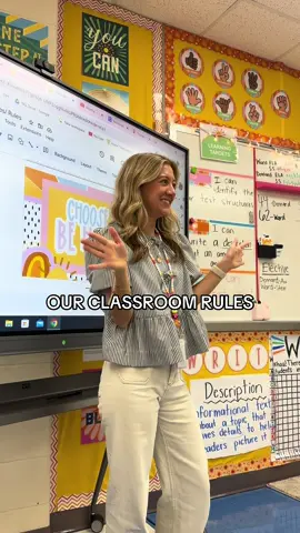 Happy Monday! Lets go over our classroom rules 🩷 #fyp #fypage #teachersoftiktok #foryou #teachertok #elementaryteacher #classroom #fourthgrade #educator #firstyearteacher #teacherlife #teachersontiktok #elementary #teacher #OOTD #classroommanagement 