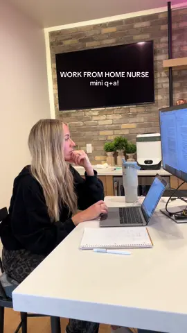 work from home nurse q+a! Follow @Abby | WFH NURSE & MAMA for her WFH wednesdays series 😍 and drop your other questions or what yall want to see more of in the comments #wfhnurse #workfromhomemom #workfromhomenurse #softnursingera #softnursing #wfhnursejobs 