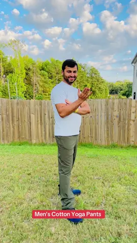 Men’s Cotton Yoga Pants! #men #cotton #yoga #pant #comfortable #stretch #TikTokshop #smritisaroj #fyp 
