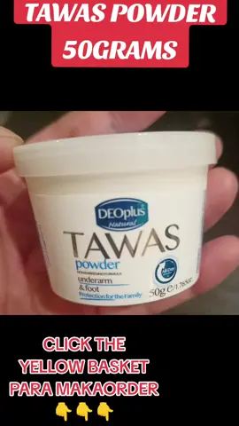 TAWAS POWDER 50 GRAMS ORDER NA CLICK THE YELLOW BASKET LANG PARA MAKAORDER#tawas #TAWAS #TAWASGAMOTSASINGAW #gamotsasingaw #underarm #UNDERARM #underarmwhitening #viral #trending #virall #trendingvideo #TREND #VIRAL #viraltiktok #viral_video 