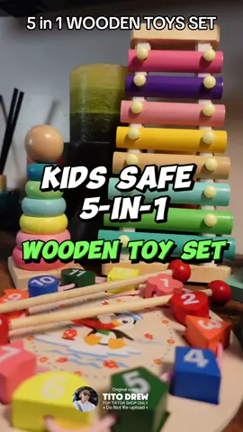 5 in 1 WOODEN TOY SET FOR KIDS -  ELLYFUN - SAFE AND EDUCATIONAL PARA SA MGA BATA #woodentoys #puzzles #giftideaforkids #safetoys #parentingtips #educationaltoys 