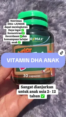 Yang mau anaknya cerdas kasih vitamin ini bund💕#junior #DHA #dha #anakcerdas #anak #vitamin #nutrimax #nutrimax #supplemen 