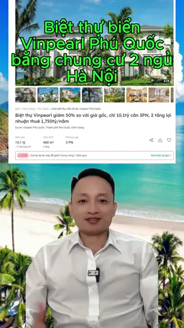 Giá biệt thự vinpearl Phú Quốc giảm giá chỉ bằng 1 căn chung cư 2 ngủ tại Hà Nội #vinpearlphuquoc #biethubien #biethunghiduong #batdongsanphuquoc #batdongsan #chungcuhanoi #thanhpenthouse
