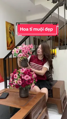 Hoa tỉ muội đẹp bền dercor phòng khách phòng ngủ #hoagiay #hoa #hoatimuoi #xuhuongtiktok 