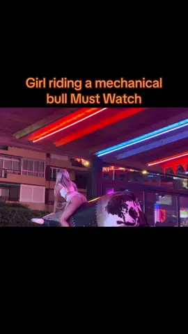 Girl riding a mechanical bull Must Watch #prettygirl #scenicviews #thong #gorgeous #skirt #mechanicalbull #bbw #bullriding 