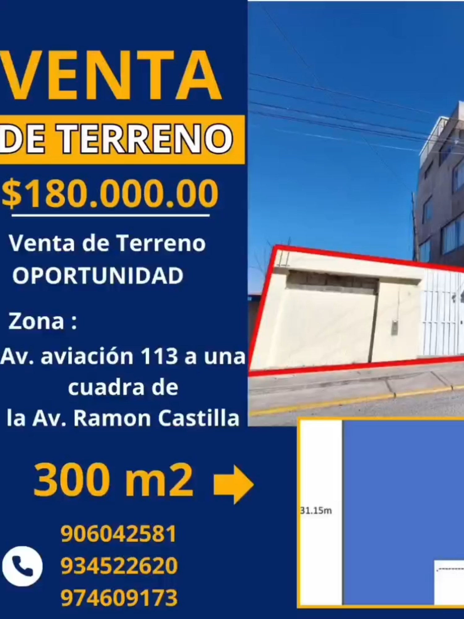 🚀¡Oportunidad Única!🚀  Terreno en Venta en Cayma a 💰$180.000.00 🟡¿Buscas el lugar ideal para construir la casa de tus sueños?🟡                     ¡ESTA ES TU OPORTUNIDAD! Para más información o para agendar una visita, contáctanos al  ☎️906042581 🟡Haz realidad tus sueños con este terreno🟡 #terreno #cuzco #puno #cajamarca #aqp #peru #inmobiliaria #terrenos #goviral
