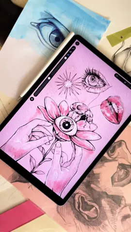 Esta obra está inspirada en las cosas pequeñas que hacen la vida más linda y especial ✨🩷💫 Hice el experimento de replicar mi estilo de sketch en la app GoPaint con la nueva HUAWEI MatePad 11.5 S PaperMatte Edition y quedó increíble 🥰✨   @Huawei Mobile Mx  #sofiacastellanos #digitalart #huaweimatepad #papermatteedition #mexicanart #surrealism