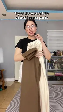 #1 My new favorite trouser pants! Perfect pang airport outfit grabe super comfy ✨❤️ @Calista Apparel #calistaapparel #harperpants #trouserpants #knittedtrousers 