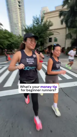 We asked runners for money tips for beginner runners while running 🏃‍♀️🏃💨 #Running #runclub #runningtips #moneytips @Rockwell Run Club 