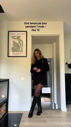 11/30 🖤☕️ #blackoutfit #outfitideas #falloutfits #botteshautes #ideetenue 