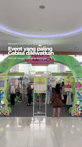Event yg cocok untuk cewe-cewe yang suka diskon!  Brand lokal yg tersedia beragam dan kualitasnya ga perlu diraguin lagi ya. Brand lokal sekarang canggih-canggih banget. Ga kalah sama brand-brand yang ada di mall.  Banyak banget sale dan promo disini. One stop shopping bgt sih ini. Kalian juga bisa dapet potongan ataupun cashback 100.000 loh! Caranya cukup dateng ke booth Wondr By BNI yang ada disana.  Event berlangsung dari tanggal 18-22 September 2024 ya.  Ayo shopping kesini sekarang!! ✨ 📍Wondrful GLAMLOCAL at Grand Atrium, Supermal Karawaci @glamlocal.id  — #jakartaguide #wheretogo #eventjakarta #placetogojakarta #banggainlocal #localbrand #glamlocal #supportlocal 