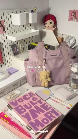 ‧₊˚彡Pack with me 🎀 ᕱ ᕱ 🌷 my tote bag from @MURIOKI Fashion Shop  #packwithme #mybag #study #studywithme #studytime #studyvlog #studygram #studyaccount #studymotivation #student #backtoschool #aesthetics #xuhuong #fyp #__songyii 