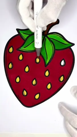 Antwort auf @frankie🚦        Black or yellow seeds?🍓  #asmr #satisfyingcoloring #relaxingvideos #asmrsounds #colourwithme #coloringbook #colourtherepy #therapy #coloring
