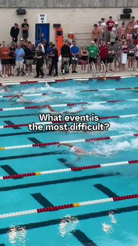 Alright swimmers, time to settle this. Which event is the hardest? Let us know 👇 #swim #swimming #swimmer #swimevent 