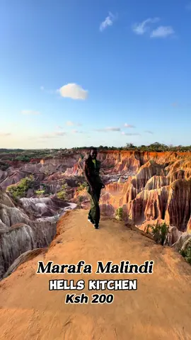 I visited Marafa in Malindi aka hells kitchen with my Malindi guide & Airbnb host , Brenda from @pathway safaris and it was simply breathtaking.  Sunset hour was so worth it!  Costs: Entrance fee is Ksh 200           : Hells Kitchen Guide Ksh 500.  #Malindi #marafahellskitchen #hellskitchen #budgettravel #tiktokkenya🇰🇪🇰🇪🇰🇪 #tiktokkenya #TravelBesties #kenya #traveltok 