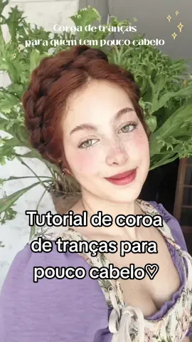 A coroa de tranças da imperatriz Sissi para quem tem pouco cabelo ♡ #hairtutorial #hairstyle #vintage #sissi #foryou 