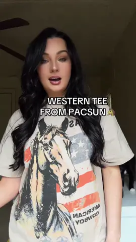 The cutest men’s western tshirt @pacsun 🐴 (in my showcase!) #westernfashion #westernstyle #westernwear 