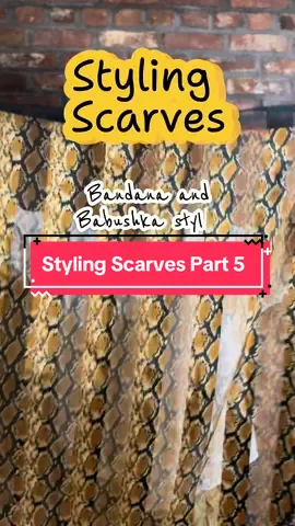 Part 5 |Styling Scarves— Bandana and Babushka styles #scarf #scarftutorial #fashiontiktok #curlyhairstyles 