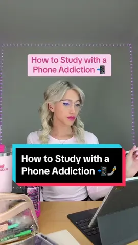 Trust me, I’ve been there too. Here’s what has worked super well for me! 📲💯📚✅ - THE METHODS:  1️⃣ Study Timelapses - Film a timelapse of yourself whilst you study. This will give you that “main character” moment, and motivate you to work hard, stay focused and avoid distractions because you’re on camera!! Plus, you can’t use your phone as you’ll have to stop the Timelapse to do so. . You can also upload the timelapse onto a (private) IG or TikTok page so you have a collection of all your hard work 🤳 . 2️⃣ Body Doubling - go to a crowded place, such as a library or cafe, and work around other people who are being productive. This provides an external source of motivation that will keep you off your phone, FOCUSED, PRODUCTIVE and EFFICIENT 👯 . 3️⃣ Focus Apps - these are apps that prevents you from using your phone (e.g. Forest, App Limits in iOS settings, Cold Turkey). They all work in mostly the same way: block you from using certain apps like games or social media for a chosen period of time 📵 . 4️⃣ Screen Time Schedule - this may sound counterintuitive, but if you schedule times to use your phone throughout your study session, it can actually help you stay disciplined! Knowing that you have time to check your phone coming up can give you an incentive to tough it out a little longer, and wait until that time arrives 📆 - #studytips #studyhacks #productivity #productivitytips #studytok #studentlife #studentproblems 