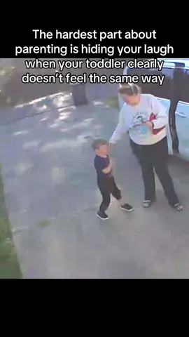 Sometimes the hardest part about being a parent is trying not laugh when you should be serious 😅😂 he was having big feelings & our camera caught 3 seconds of it #toddlersoftiktokfyp #sahm #momof3 #MomsofTikTok #funny #creatorsearchinsights #iloveyou 