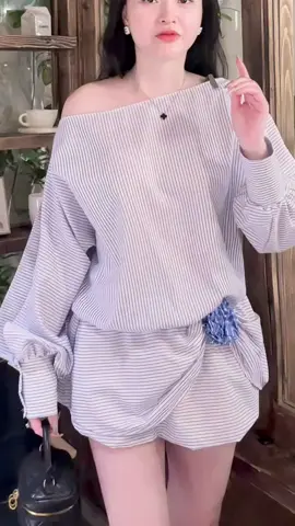 Sét 2 Món  Váy Kẻ Jum Hoa Nổi #set2mon #thoitrangnu #phoidoxinh #xuhuongtiktok 