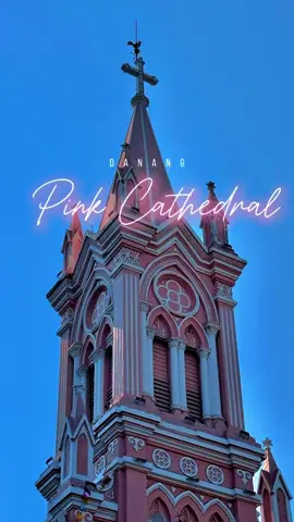 Danang Cathedral, also known as the Pink church or Rooster church, only church built in Danang in French colonial period in 1923 French colonial population. No entrance fee. #pinkchurch #cathedral #church #danang #travel #lgbtq 