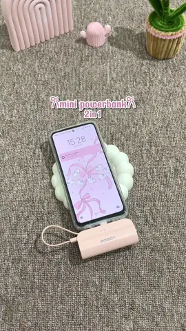 powerbank travel size💗 #powerbankrobot #powerbank #travelsize #minipowerbank #pinkstuff 
