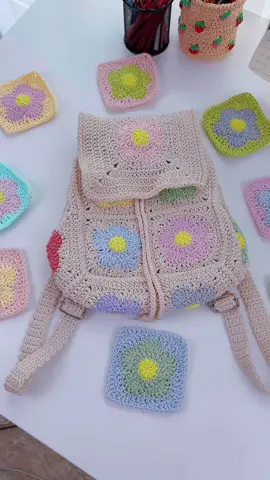 🩷💜💛🩵#crochet #เทรนด์วันนี้ #crochettiktok #โครเชต์ #crochetersoftiktok #crochetbag #handmade 