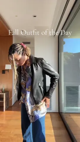 The way I always miss one button on these jeans   #creatorsearchinsights #fallfashion #falltrends #OOTD #outfitoftheday #outfitinspo #fashiontiktok #blackgirltiktok #blackgirlluxury #leatherjacket 