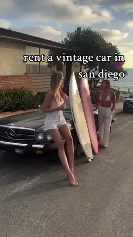 Girls surf too 🩷 Rent this vintage Mercedes in the san diego area for all your photoshoot needs! #engagementshoot #elopementshoot #classiccar #vintagecar #sandiego #carrental #sandiegovintagecar #sandiegoclassiccar #sandiegowedding #sandiegoweddingphotographer #sandiegoengagement #sandiegoweddings #sandiegoweddingphotography #sandiegoweddingplanner 