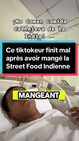 Ce tiktokeur finit mal après avoir mangé de la Street Food Indienne. #inde #streetfood #nourriture #indienne