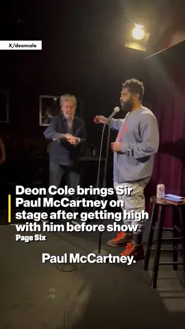 #DeonCole invited Sir #PaulMcCartney on stage after they got high together.