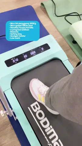 Running Pad Pastel || Bisa digunakan jalan, jogging, atau lari hingga speed 10Km/jam dan sudah memiliki 6 program latihan #Bodimax #runningpadpastel #bodimaxrunningpadpastel #treadmill #rekomendasitreadmill #alatolahraga #cardio #workout #BXADL 