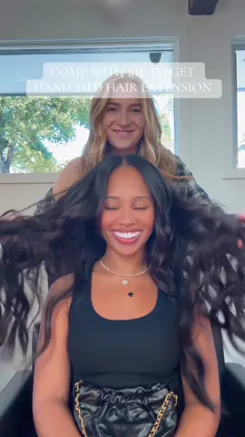 I wasn’t sad, I just needed my hair done 🩷 #hairtok #handtiedextensions #handtiedwefts #microlinks #bayarea #hairdayvlog 