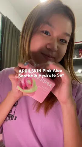 IM IN LOVEEE the product is so aesthetic hshshajaja  #aprilskin #pinkaloe #nianacimide cleanser #allskintypes #toner #tiktokshopsg #stepstostardom #createtowin 