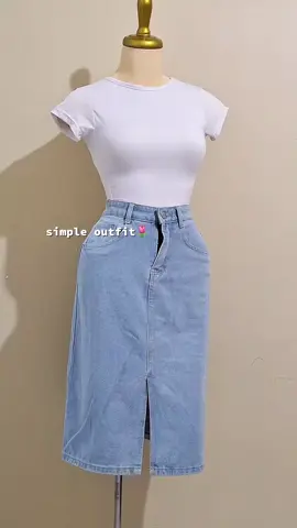#basicoutfit #denimskirt #skirt #oufitideas #TikTokFashion 