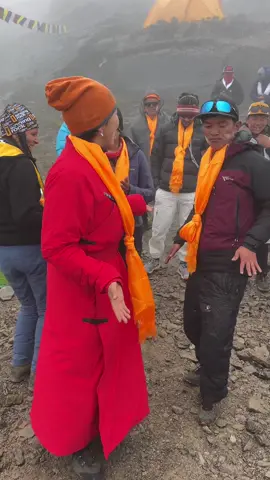 At the Manaslu base camp in Puja ceremony day at elevation of 4,800m @THE 8000 FILMS  #mingmadsherpaofficial #manaslu #dance #sailamingma #the8000films #climbers_nepal #8000films #climberlife #8kexpeditions #theresponsibleclimbers #makaluoutfit #mountaineering #Vlog #mingmadorchisherpa #sherpaclimbe #MDsherpa 