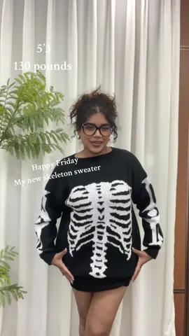 Grab those Halloween decorations and clothes while they’re on sale!Crazy prize now!🫶#fashion #inspo #fall #OOTD  #falloutfit #tiktokfashionmonth #halloween #halloweenlook #halloweencostume #sweater #sweaterweather #skeleton #spooky #spookyseason 
