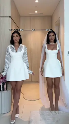 How to turn a chic white dress into a stunning bridal piece 💌 #babyboofashion #TikTokFashion #bridalboo #2024bride #stylingseries #whitedress #bridaloutfit 