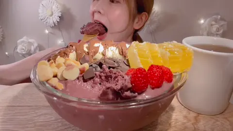 アサイーボウル第2段🫐 Acai Bowl🫐 #tiktokasmr #mukbang 
