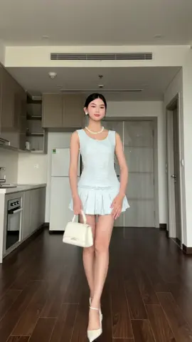 Black or Blue? 🤍 @Sweetea.thelover #fypシ #xuhuong #review #dress #tweed 