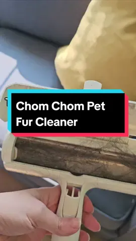 Chom Chom eats up all the pet hair on your furniture. Eco-friendly and wallet-friendly. #pet #pethairremoval #pethair #chomchom 