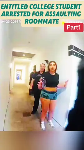 Entitled College Student Arrested for Assaulting Roommate #part1 #cops #copsoftiktok #police #lawenforment #viral #foryou #usa_tiktok #viral #foryourpage #flypシ #bodycam 