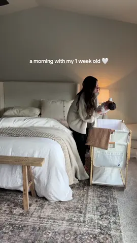A morning with our newborn 🤍 #1weekold #newbornmorningroutine #foryou #morningroutine #morningwithme #morningwithanewborn #morningwithmybaby #newbornmornings #morninginmylife #mommorningroutine #fyp #fy 